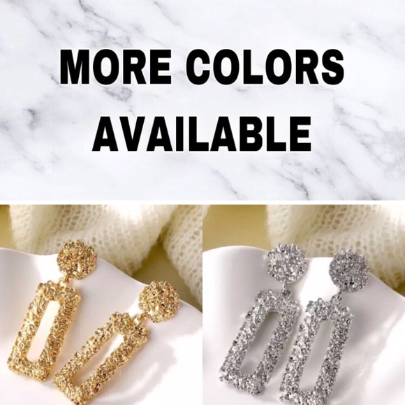 ⚜️[𝟯/$𝟮𝟴] Big Silver Quad Textured Earrings NEW - Picture 9 of 10
